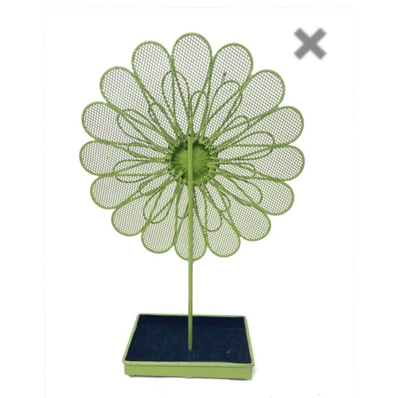 Green Floral Wire Photo/Mail Holder - Picture 2 of 4